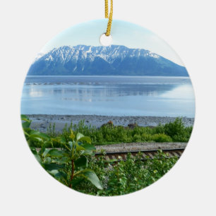 Alaska-Berg entlang Turnagain Arm Keramik Ornament