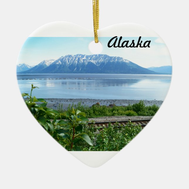 Alaska-Berg entlang Turnagain Arm Keramikornament (Vorne)