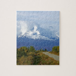 Alaska Berge Bäume Naturwald Destination Saison Puzzle