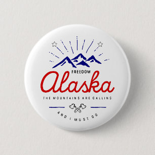 Alaska-Berge fordern, dass ich hellfarbig werde Button