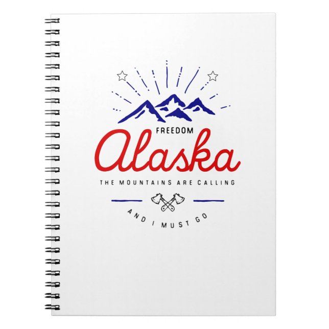 Alaska-Berge fordern, dass ich hellfarbig werde Notizblock (Vorderseite)