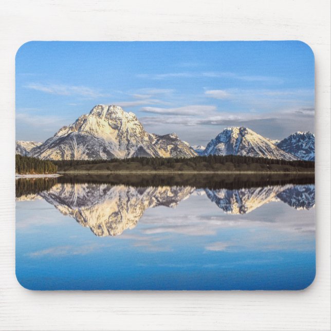 Alaska Berge Reflektion Foto Mousepad (Vorne)