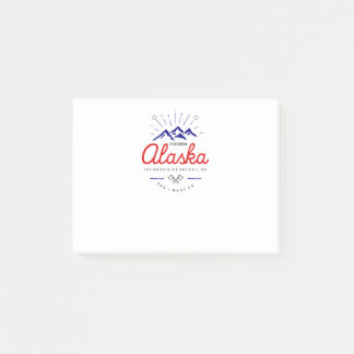 Alaska-Berge rufen an, ich muss leicht gehen Post-it Klebezettel