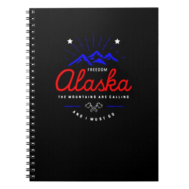 Alaska-Berge rufen mich an, ich muss dunkle Farbe  Notizblock (Vorderseite)