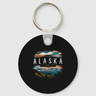 Alaska Berge USA Wandern Outdoor Vintage Schlüsselanhänger