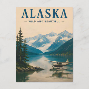 🌲 Alaska Bergsee-Abenteuer-Ansichten ❄️ Postkarte