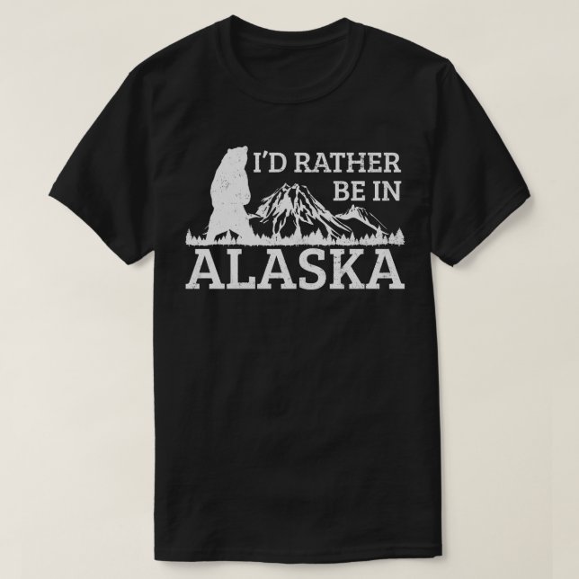 Alaska Bergwandern Vintag T-Shirt (Design vorne)