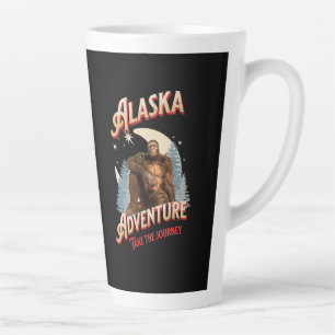 Alaska Bigfoot-Abenteuer Retro-Wilderness-Kunst Milchtasse