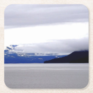 Alaska Blues Rechteckiger Pappuntersetzer
