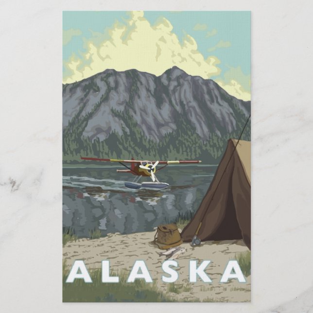 Alaska Bush Flugzeug Souvenirs Briefpapier (Vorderseite)