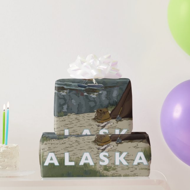 Alaska Bush Flugzeug Souvenirs Geschenkpapier (Partygeschenke)