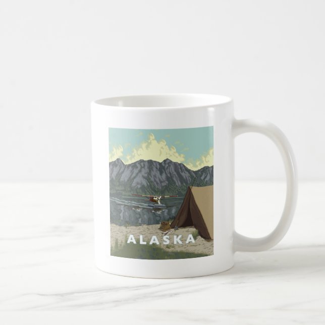 Alaska Bush Flugzeug Souvenirs Tasse (Rechts)