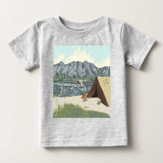 Alaska Bush Flugzeug und Angelreisen Baby T-shirt (Vorderseite)