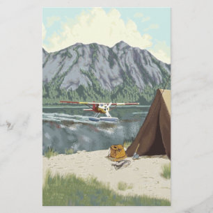 Alaska Bush Flugzeug und Angelreisen Briefpapier