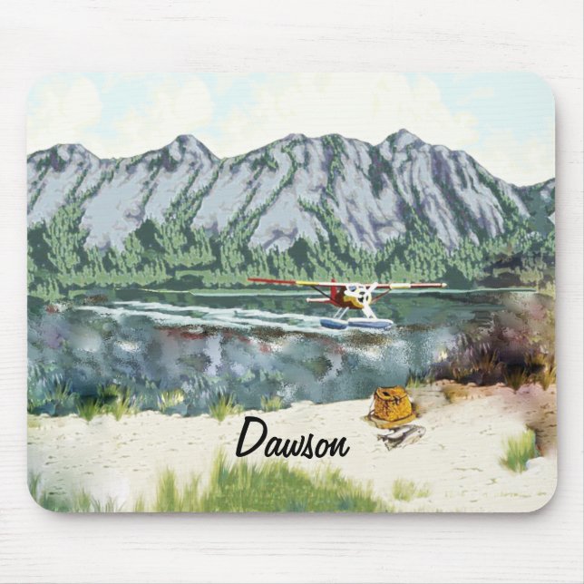 Alaska Bush Flugzeug und Angelreisen Mousepad (Vorne)