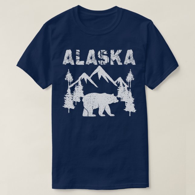 Alaska Cold Snow Mountains T-Shirt (Design vorne)