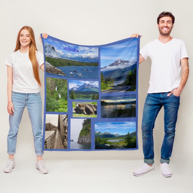 Alaska-Collage Fleecedecke (Beispiel)