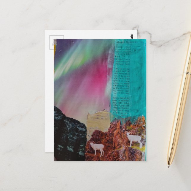 Alaska Collage Postkarte (Vorderseite/Rückseite Beispiel)