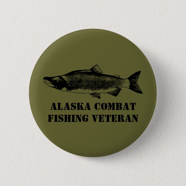 Alaska Combat Fishing Veteran Button (Vorderseite)