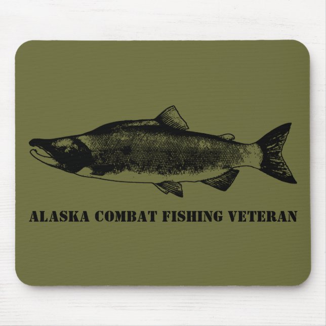 Alaska Combat Fishing Veteran Mousepad (Vorne)