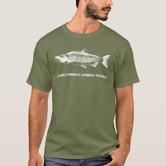 Alaska Combat Fishing Veteran T-Shirt (Vorderseite)