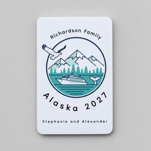 Alaska Cruise Ship Family Magnet Door Marker (Alaska cruise door marker)