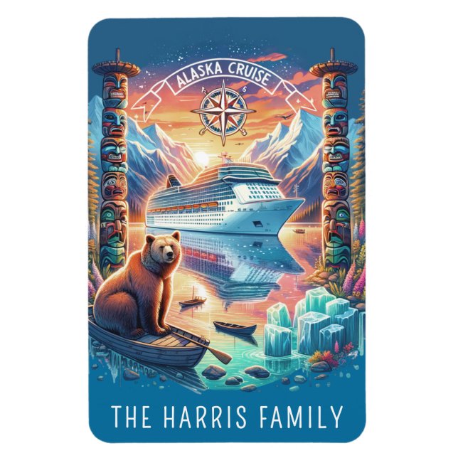 Alaska Cruise Ship Stateroom Magnet (Vertikal)