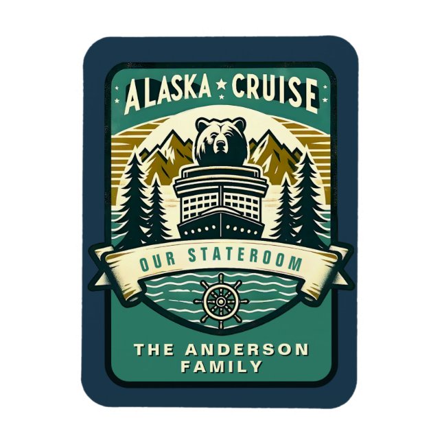 Alaska Cruise Ship Stateroom Magnet (Vertikal)