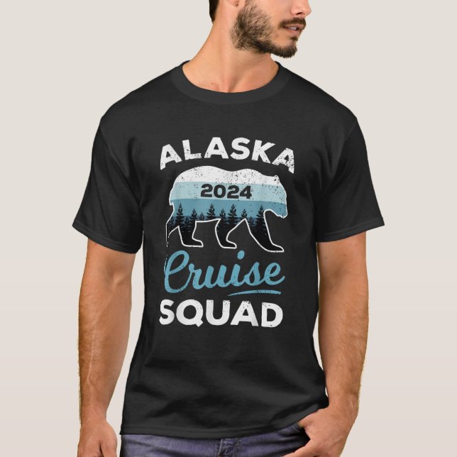 Alaska Cruise Squad 2024 Matching Family Group Ala T-Shirt (Vorderseite)