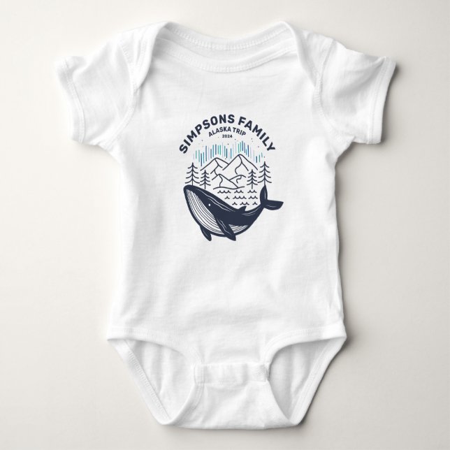 Alaska Cruise Trip Custom Family Matching Group Baby Strampler (Vorderseite)
