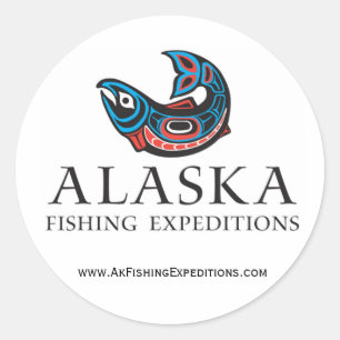 Alaska, das Expedtions Aufkleber fischt