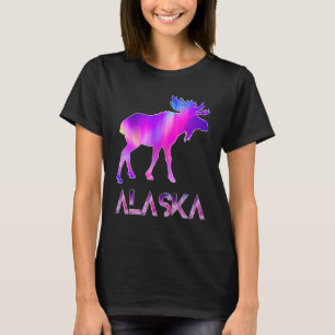 Alaska Day Moose Aurora Borealis T-Shirt