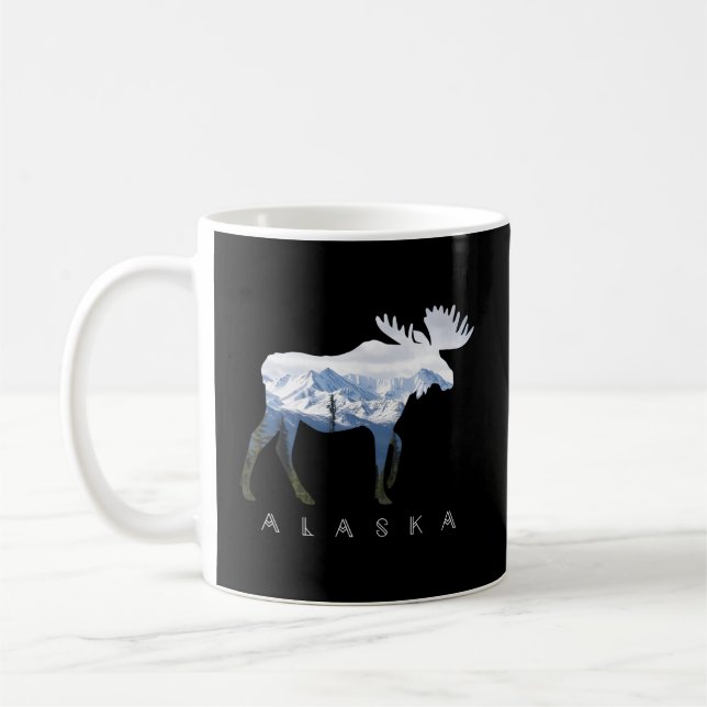 Alaska Day Moose Snowy Mountain Alaskan Tourist od Kaffeetasse (Links)