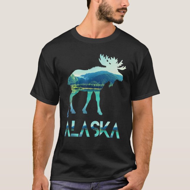 Alaska Day Moose T-Shirt (Vorderseite)
