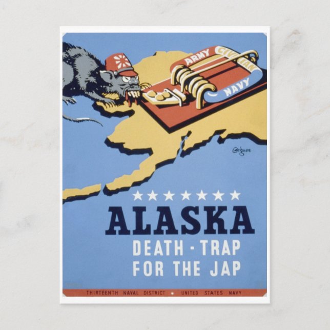 Alaska_Death_Trap_Propaganda-Poster Postkarte (Vorderseite)