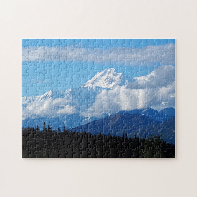 Alaska Denali Mountain Landschaft Foto Puzzle (Horizontal)