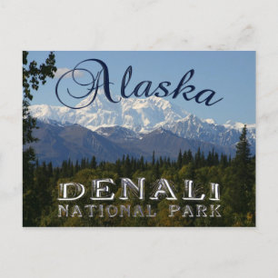 Alaska Denali Nationalpark Mount McKinley Card Postkarte