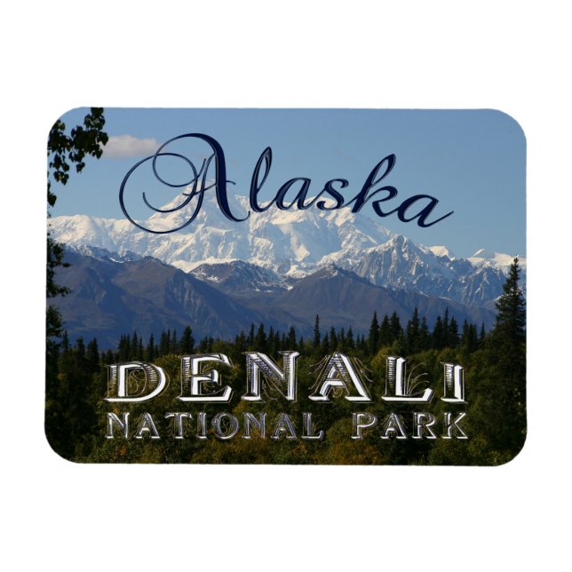 Alaska Denali Nationalpark Mount McKinley Magnet (Horizontal)