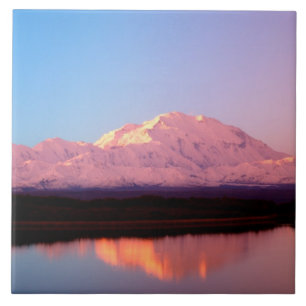 Alaska, Denali-Nationalpark, Mt. McKinley bei Fliese