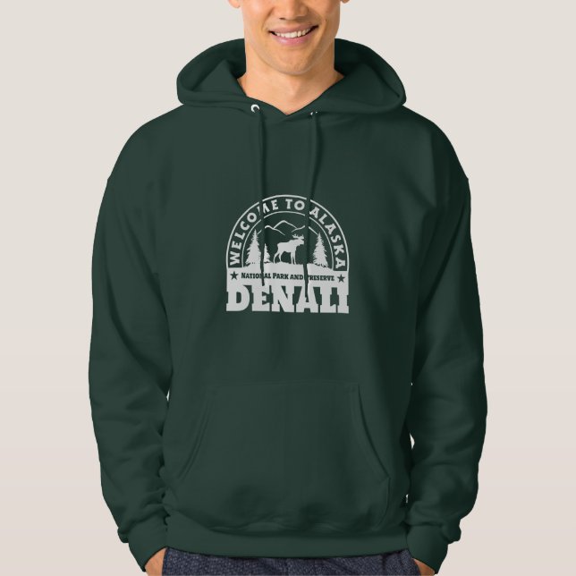 Alaska. Denali Nationalpark und Konserve Hoodie (Vorderseite)