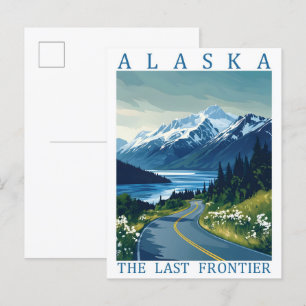 Alaska, der letzte US-Grenzübergang Postkarte