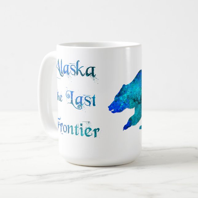 Alaska die letzte Grenze - 15 oz. Mug Kaffeetasse (Vorderseite Links)