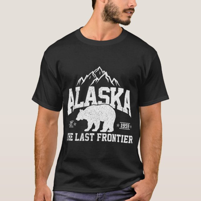 Alaska die letzte Grenze EST 1959 Grizzly Bear Mou T-Shirt (Vorderseite)