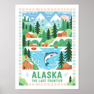 Alaska, die letzte Grenze USA Sommerreise Poster