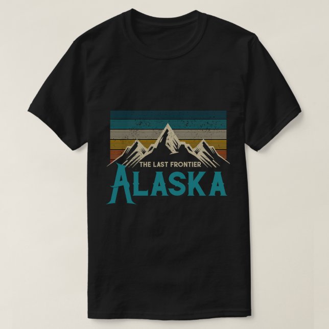 Alaska die letzte Grenze Vintage Gebirgslandschaft T-Shirt (Design vorne)