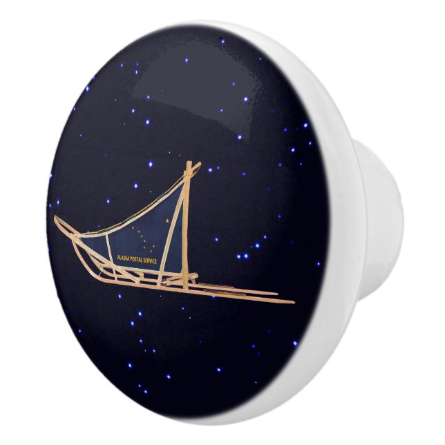 Alaska Dog Sled Mail Keramikknauf (Rechts)