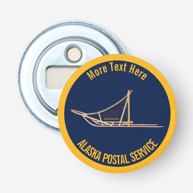 Alaska Dog Sled Postal Carrier Flaschenöffner (Vorderseite)