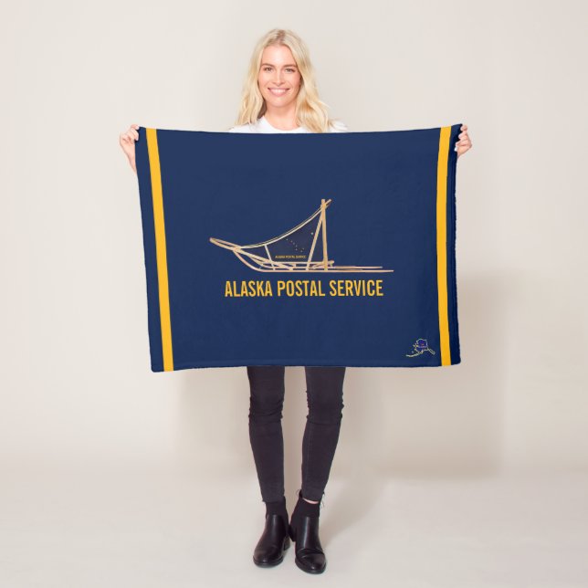 Alaska Dog Sled Postal Carrier Fleecedecke (Beispiel)