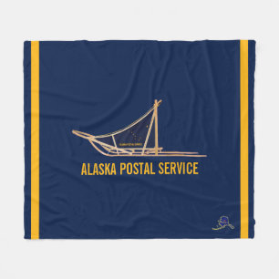 Alaska Dog Sled Postal Carrier Fleecedecke