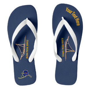 Alaska Dog Sled Postal Carrier Flip Flops